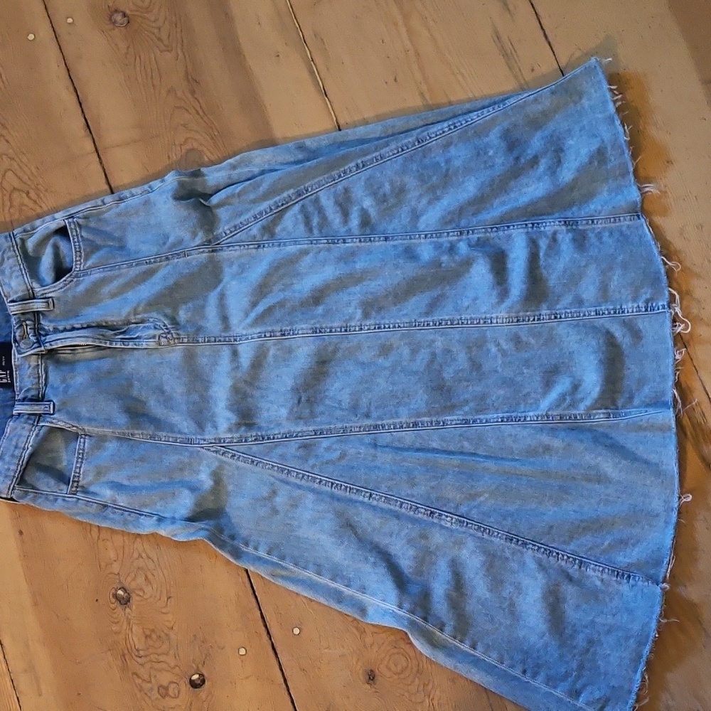 Vintage Gap 100% Cotton DENIM MIDI Size 24 -fits 25 As Well